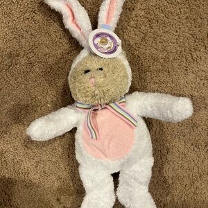 Starbucks Bearista White and Pink Bunny Stuffed Animal-2003